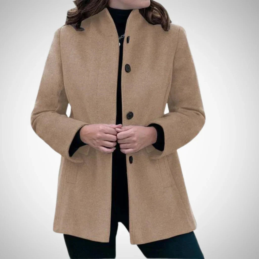 Manteau Court Femme | Laine Mélangée | Confortable Et Moderne | Pour Les Matinées Fraîches