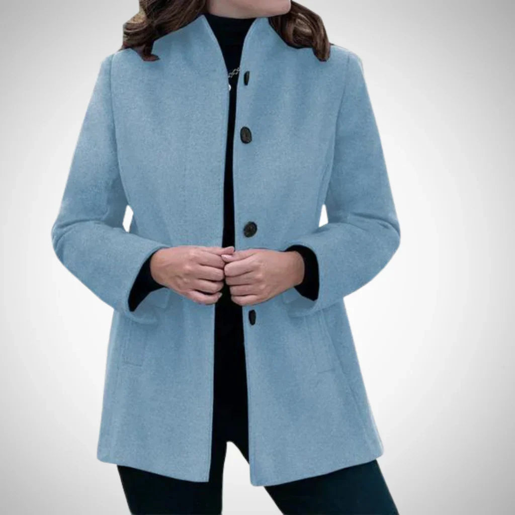 Manteau Court Femme | Laine Mélangée | Confortable Et Moderne | Pour Les Matinées Fraîches