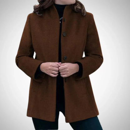 Manteau Court Femme | Laine Mélangée | Confortable Et Moderne | Pour Les Matinées Fraîches