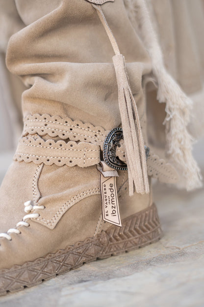 Bottes Femme | Style Bohème Mocassin | Parfaites pour Automne, Look Décontracté ou Festival