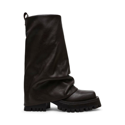 Bottes Femme | Cuir Action | Noires Mi-mollet | Style Urbain Chunky