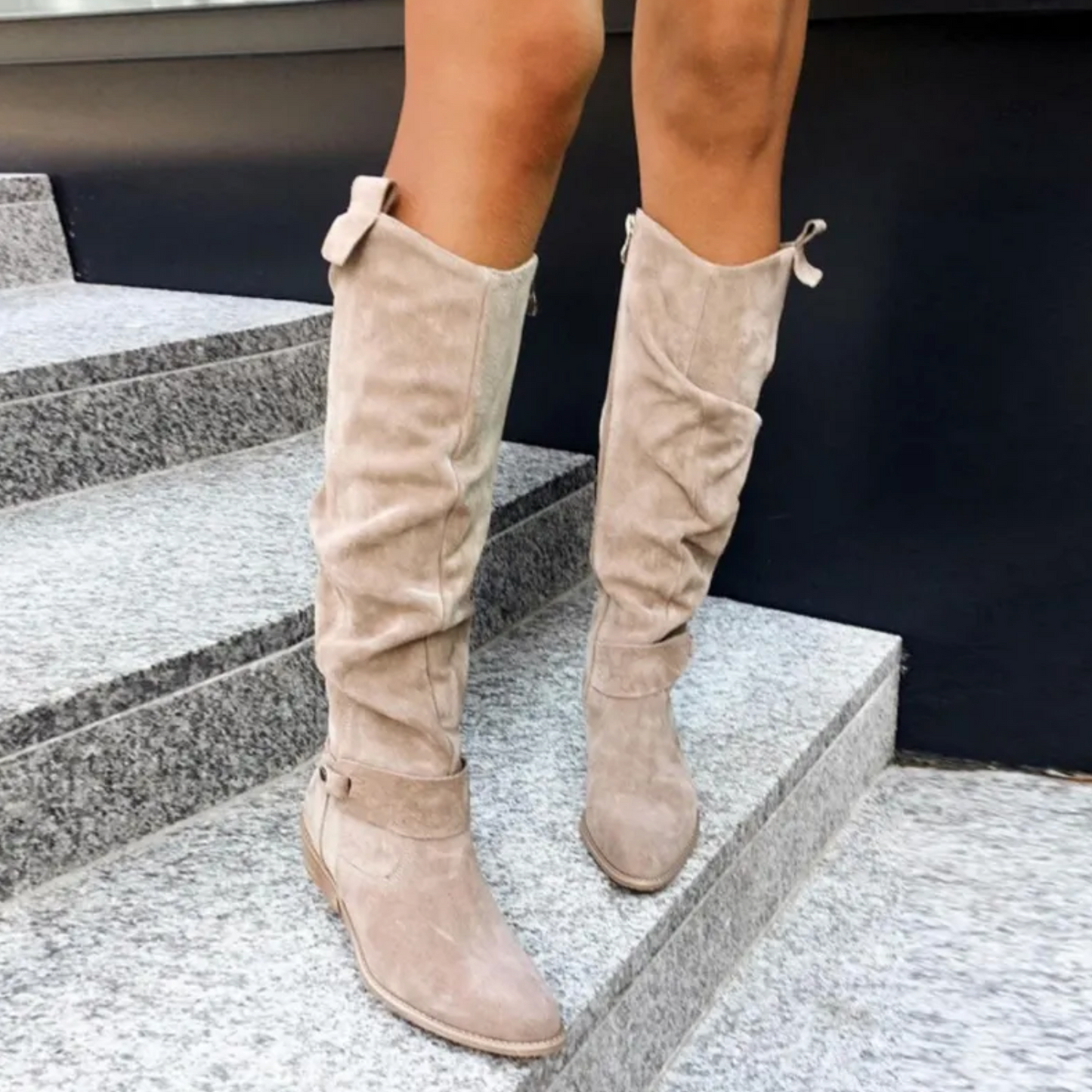 Bottes Hautes Femme | Suède | Confortables Et Élégantes | Pour L’Automne Et L’Hiver