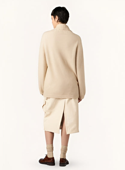 Pull Col Roulé en Laine et Alpaga