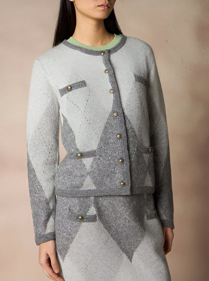 Cardigan en Maille Losanges