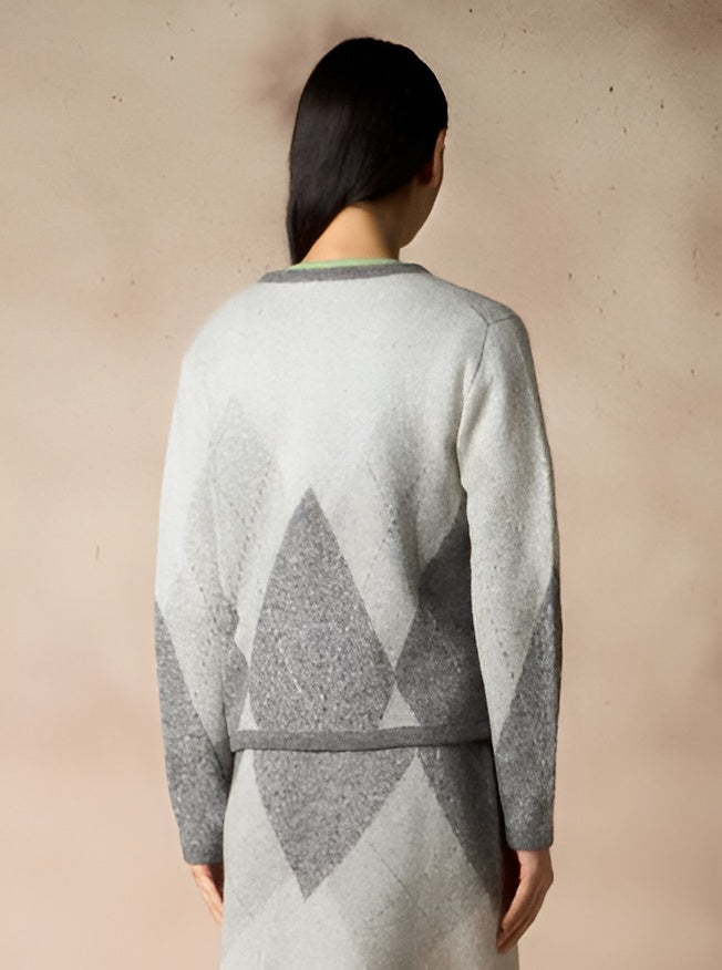 Cardigan en Maille Losanges
