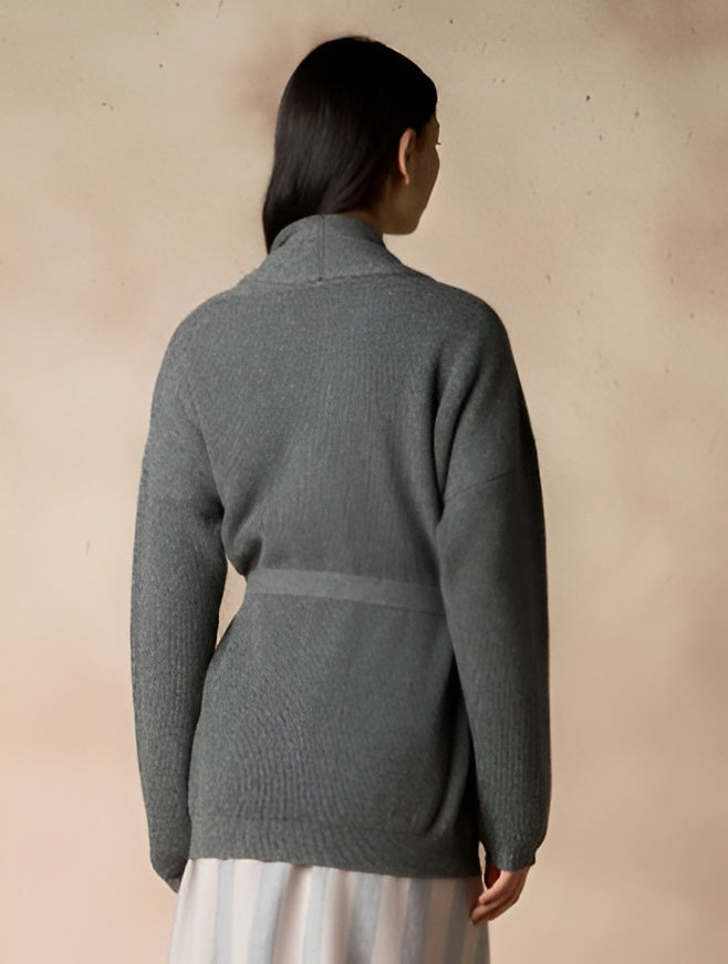 Cardigan Ceinturé en Laine