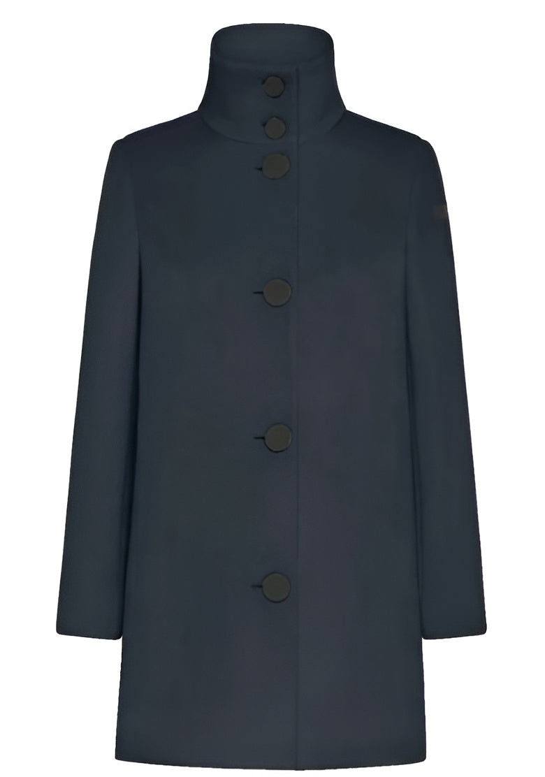 Manteau Droit à Col Montant