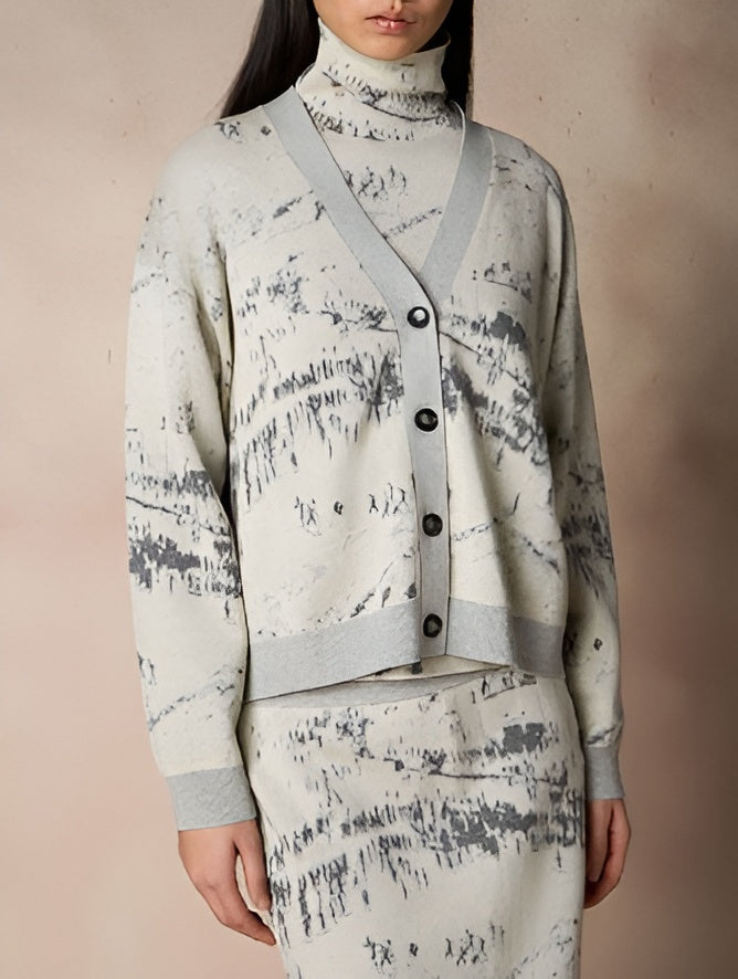 Cardigan Imprimé Paysage