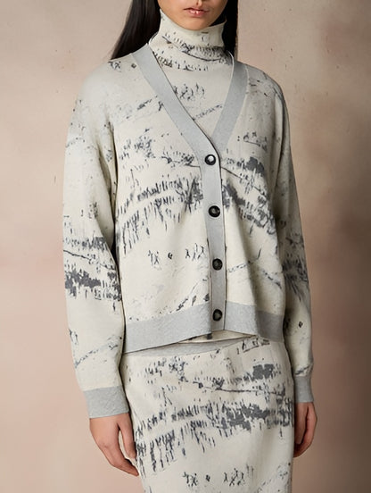 Cardigan Imprimé Paysage