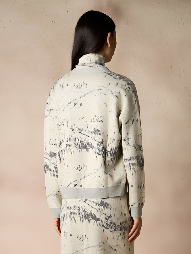 Cardigan Imprimé Paysage