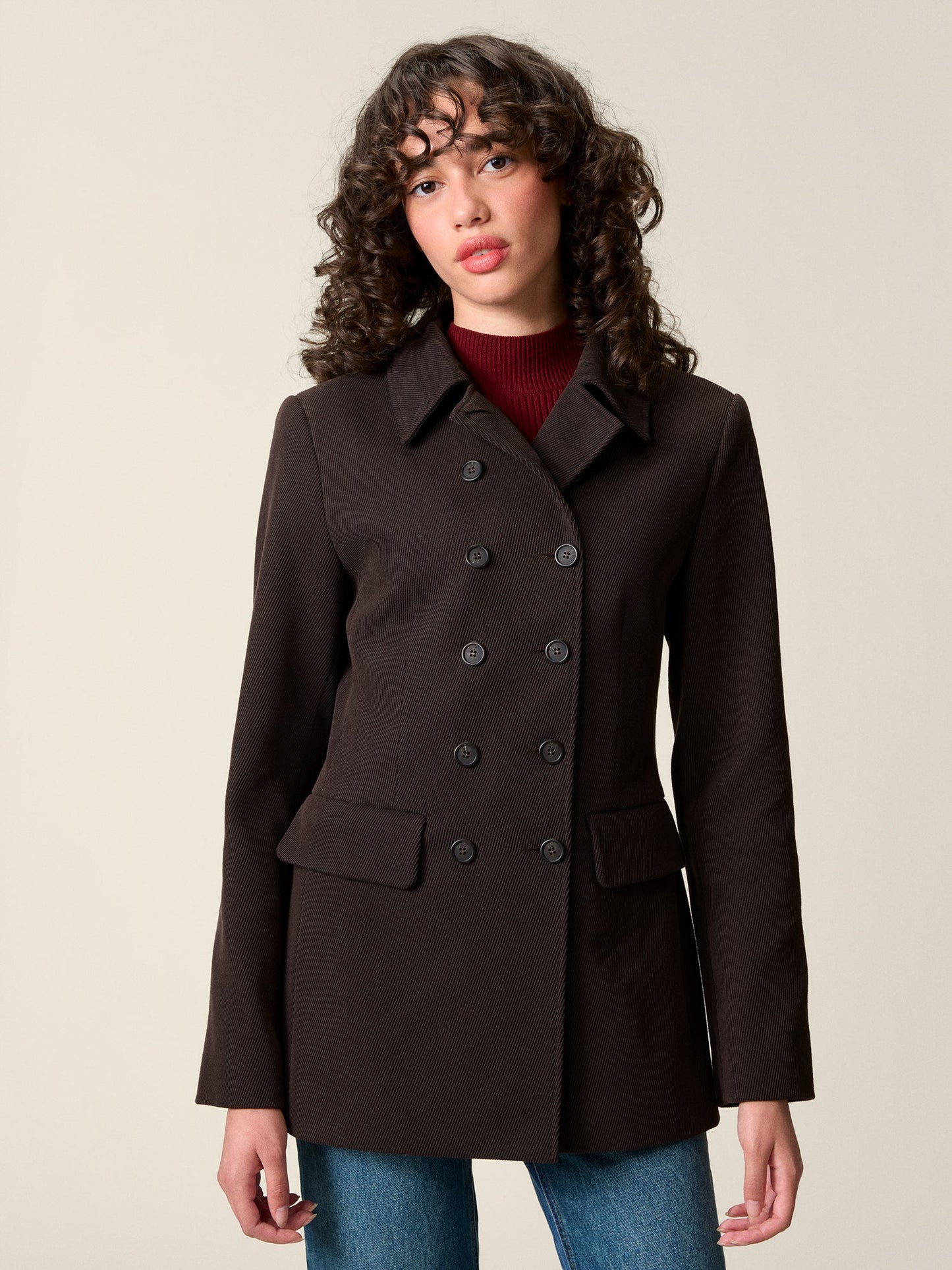 Manteau Boutonné Structuré