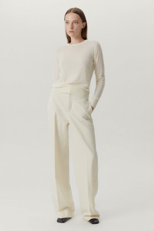 Pull Femme | Maille Fine et Col Rond | Élégant pour Bureau et Quotidien