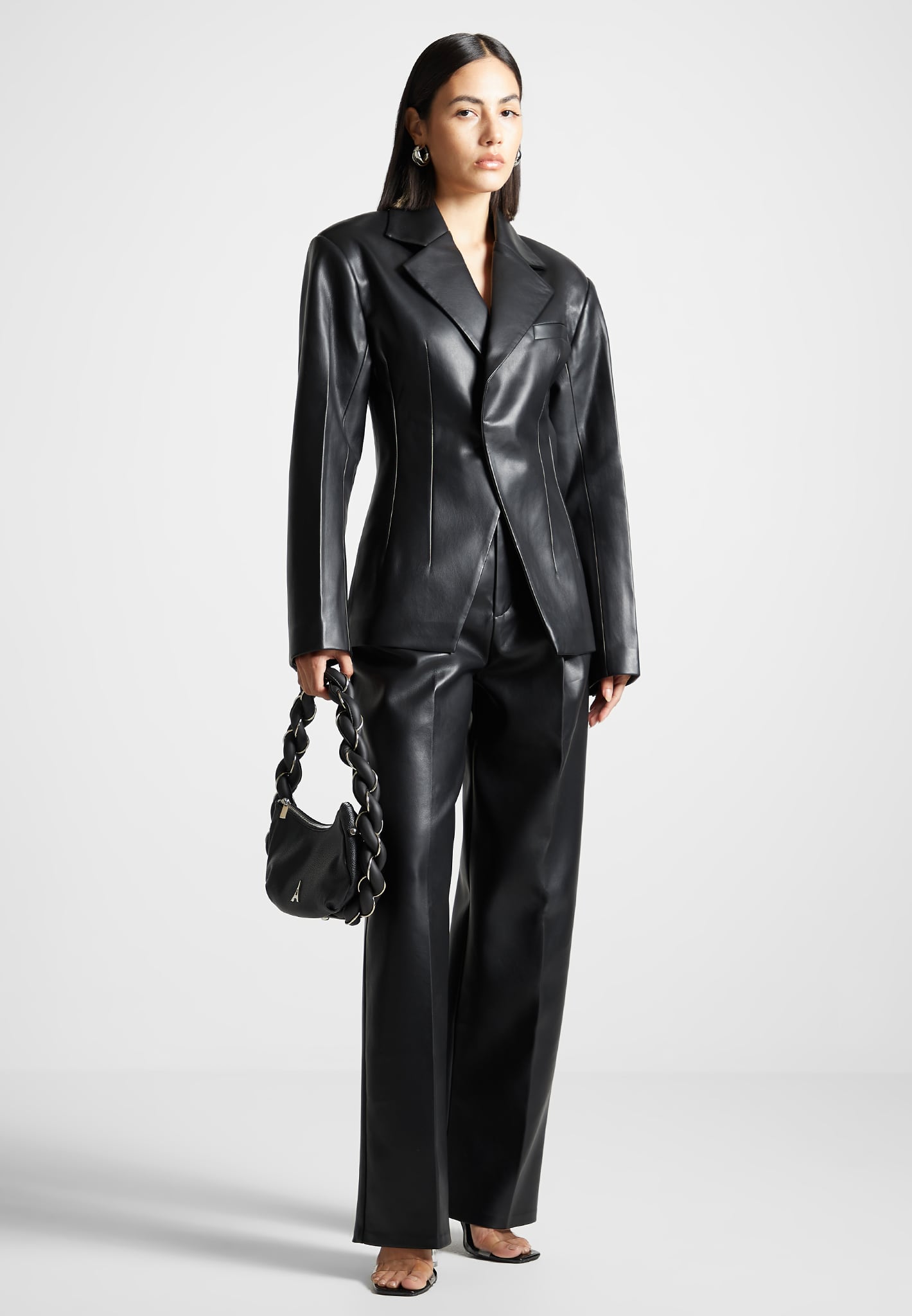 Blazer Femme | Effet Cuir | Coupe Cintrée | Style Urbain Tendance