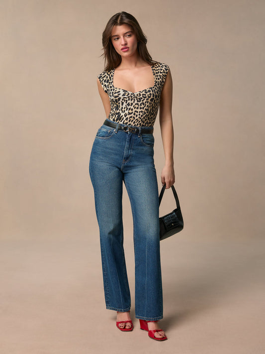Top Léopard | Ajusté Et Féminin | Audacieux Et Tendance | Idéal Pour Les Soirées Et Sorties