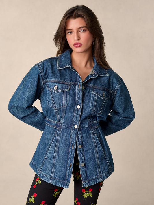 Veste Femme | Denim Cintrée et Intemporelle | Idéale pour un Look Urbain Décontracté