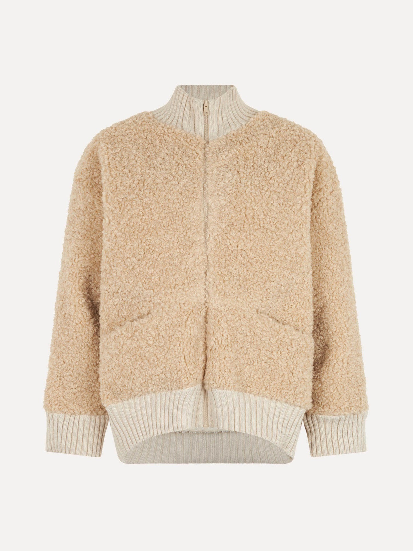 Cardigan Zippé Effet Teddy