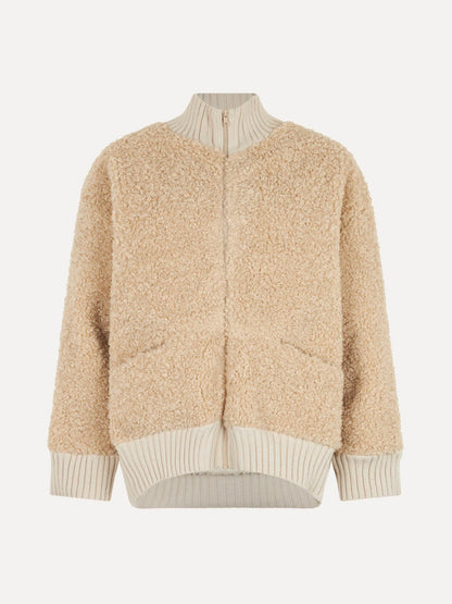 Cardigan Zippé Effet Teddy