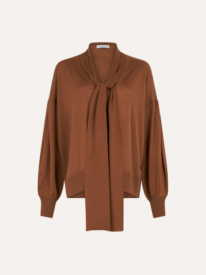 Pull en Laine à Col Lavallière