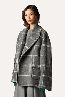 Manteau à Carreaux Oversize