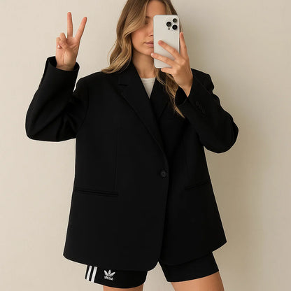 Blazer Femme | Oversize Structuré | Parfait pour Look Street Chic ou Tenue Tendance d’Automne