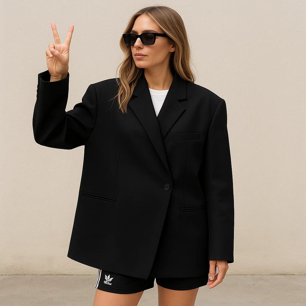Blazer Femme | Oversize Structuré | Parfait pour Look Street Chic ou Tenue Tendance d’Automne