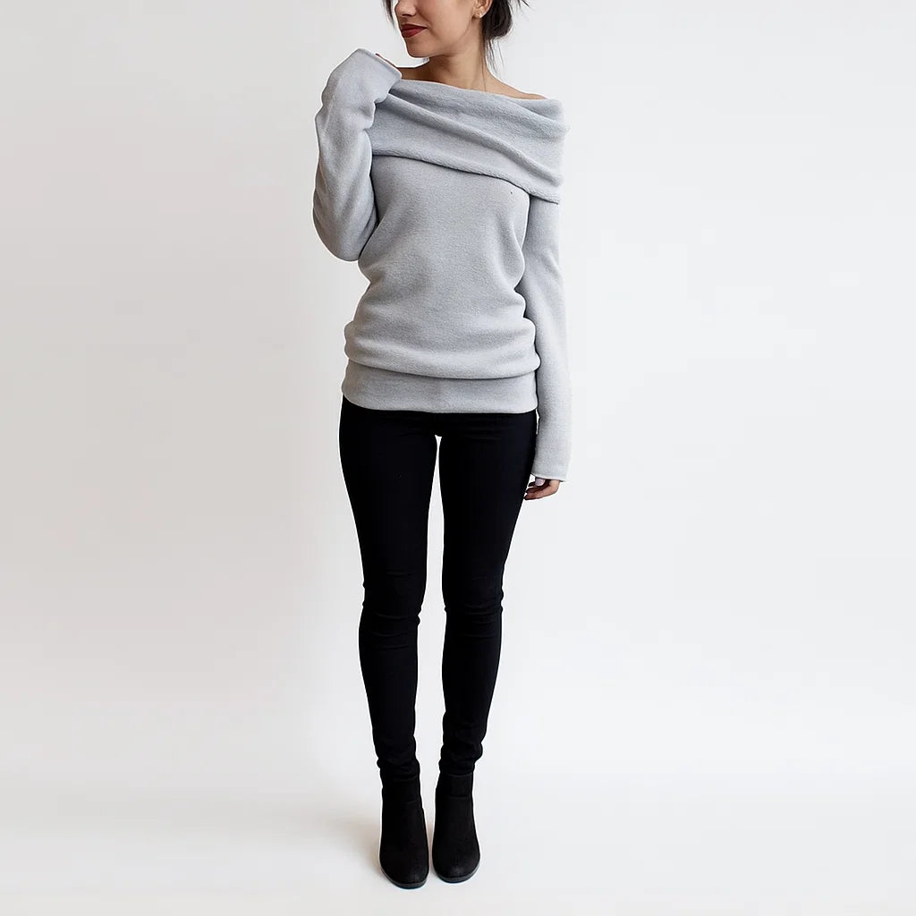 Pull Femme | Col Bateau | Élégant et Confortable pour Automne-Hiver