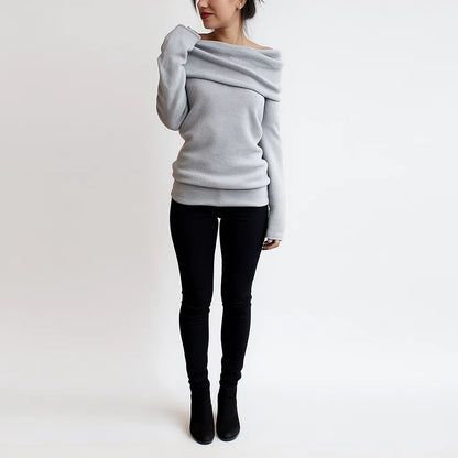 Pull Femme | Col Bateau | Élégant et Confortable pour Automne-Hiver