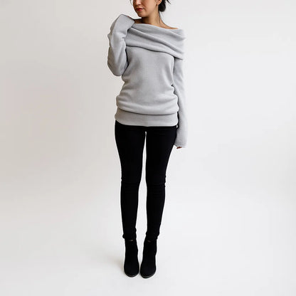 Pull Femme | Col Bateau | Élégant et Confortable pour Automne-Hiver