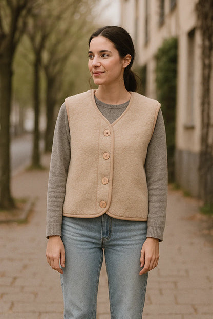 Gilet Femme en Laine | Pure Laine | Chaud et Naturel pour l’Hiver et la Mi-Saison