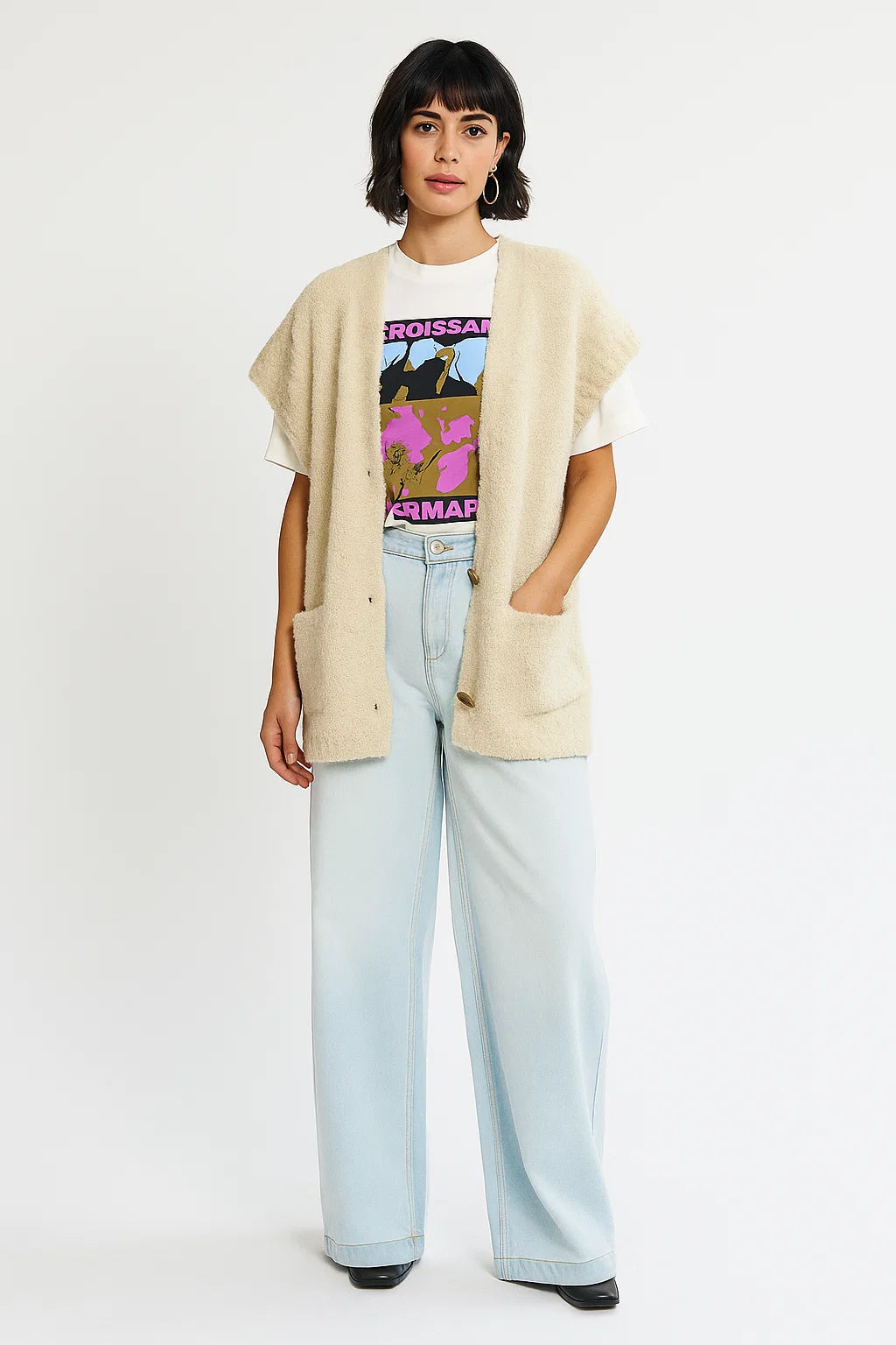 Gilet Femme Oversize | Sans Manches et Doux | Parfait pour un Look Décontracté et Superposé