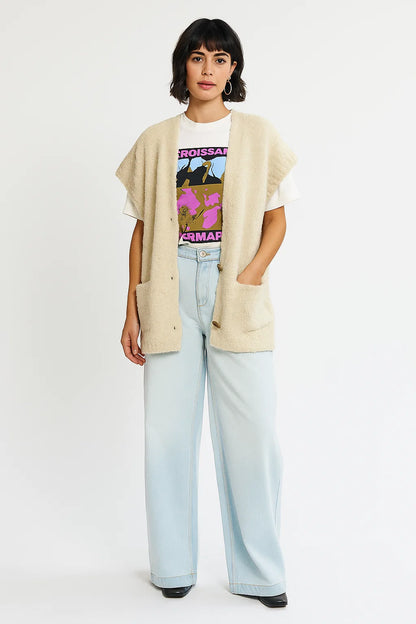 Gilet Femme Oversize | Sans Manches et Doux | Parfait pour un Look Décontracté et Superposé