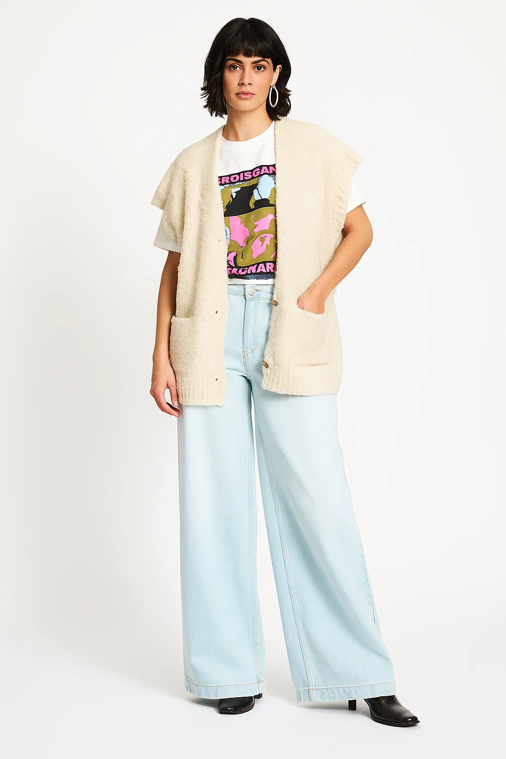 Gilet Femme Oversize | Sans Manches et Doux | Parfait pour un Look Décontracté et Superposé