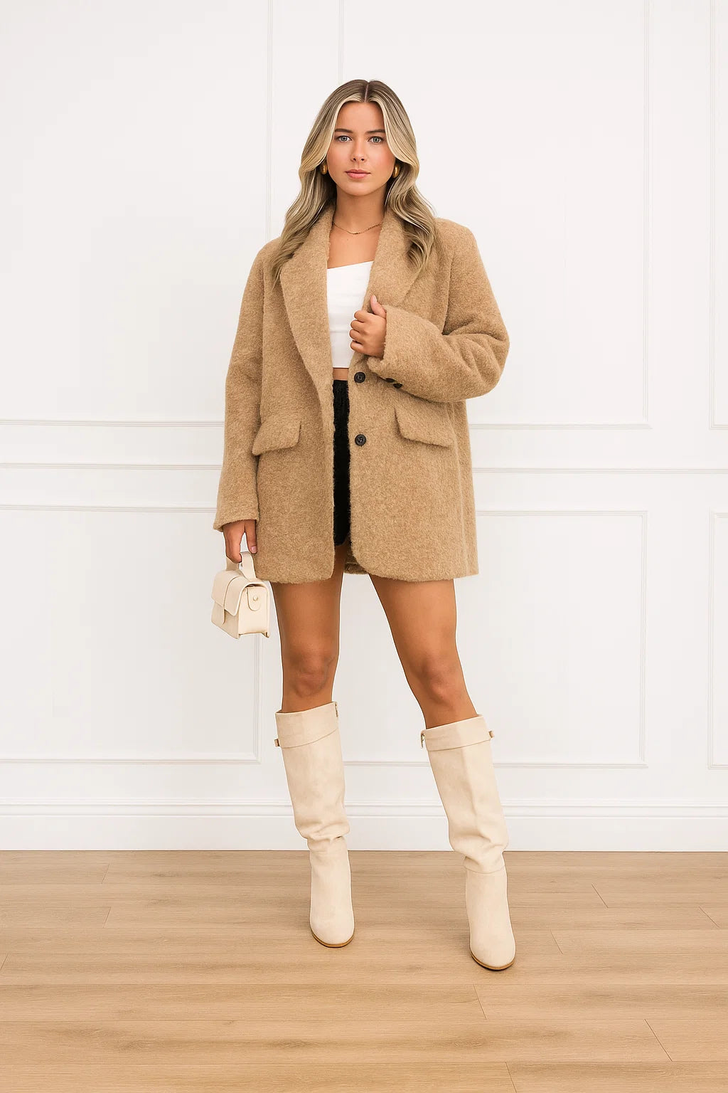 Manteau Femme | Effet Mouton Duveteux | Chaud et Tendance pour l’Hiver