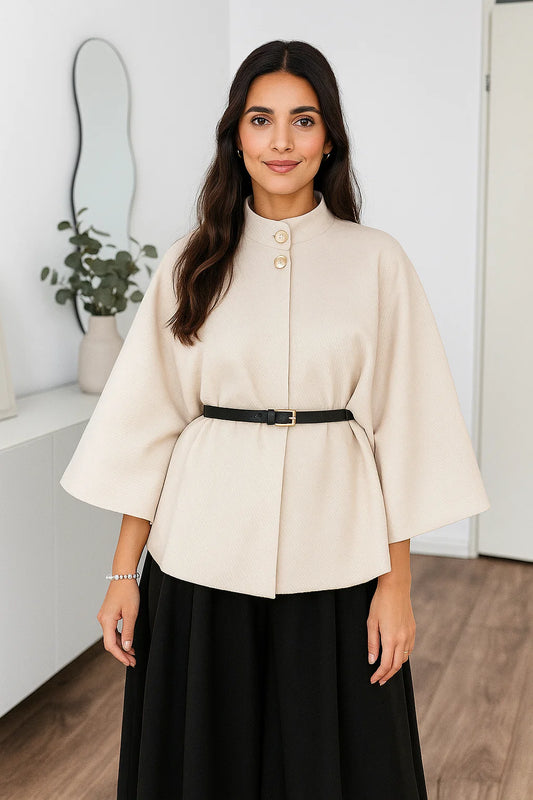 Cape Femme | Polyester Doux | Élégante et Légère pour la Mi-Saison