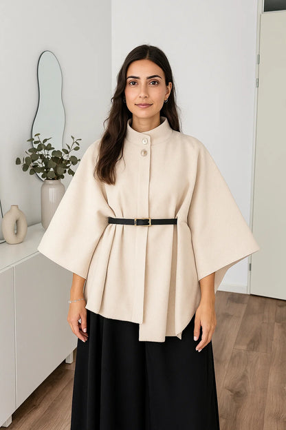 Cape Femme | Polyester Doux | Élégante et Légère pour la Mi-Saison