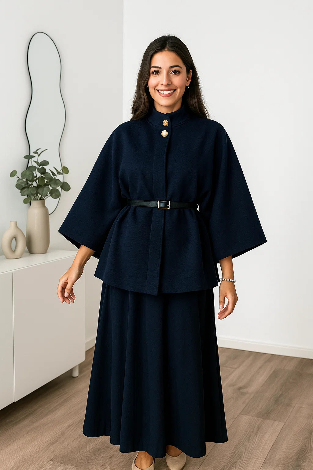 Cape Femme | Polyester Doux | Élégante et Légère pour la Mi-Saison