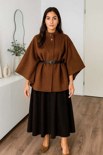 Cape Femme | Polyester Doux | Élégante et Légère pour la Mi-Saison