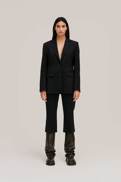 Bottes Femme | Cuir Action | Noires Mi-mollet | Style Urbain Chunky