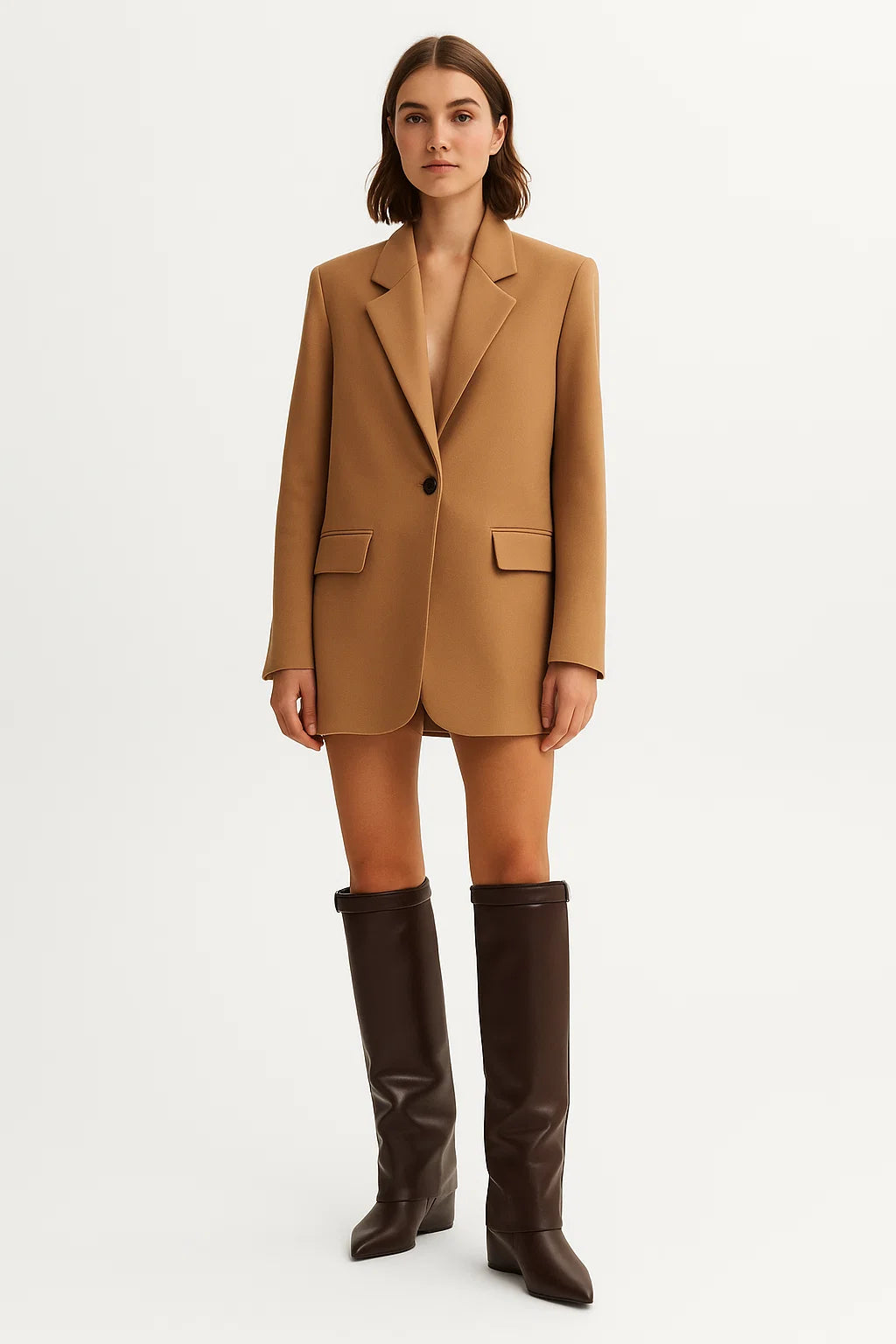 Bottes Femme | Marron Foncé | Imitation Cuir | Élégantes & Confortables