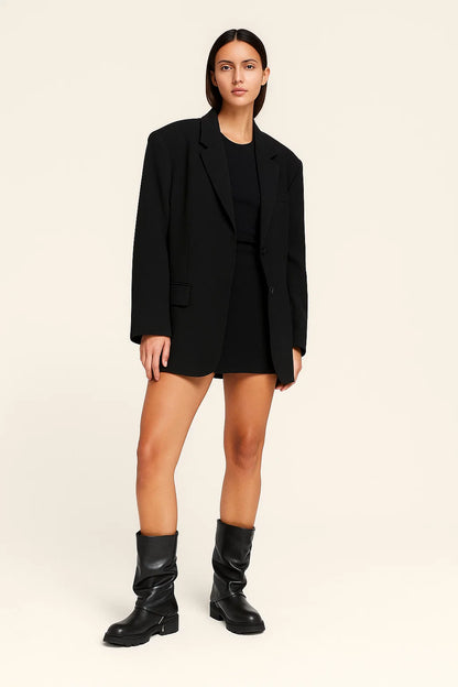 Bottes Femme | Cuir Vegan Noir | Style Rock Urbain | Confort & Engagement