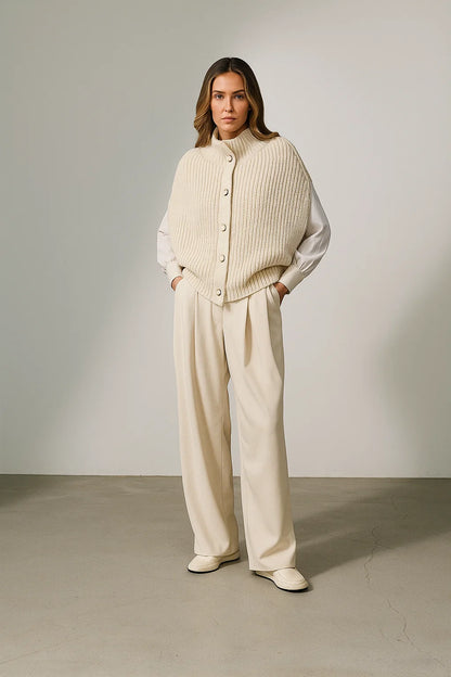 Poncho Femme | Coupe Ample Et Confortable | Élégant Et Facile A Superposer | Idéal Pour Les Saisons Fraîches