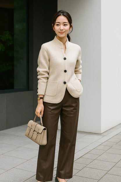 Cardigan Femme | Cachemire Doux Et Luxueux | Parfait Pour Le Bureau Et Les Journées Fraîches