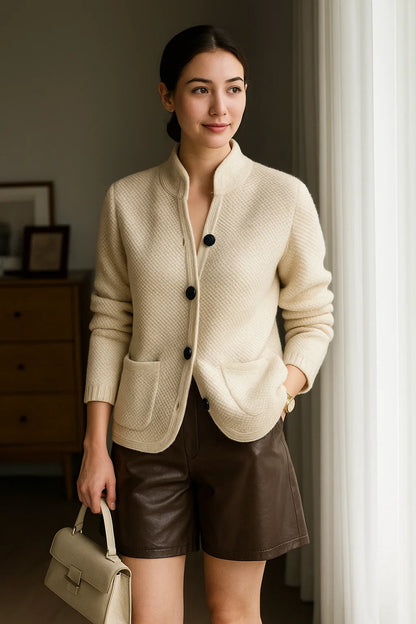 Cardigan Femme | Cachemire Doux Et Luxueux | Parfait Pour Le Bureau Et Les Journées Fraîches