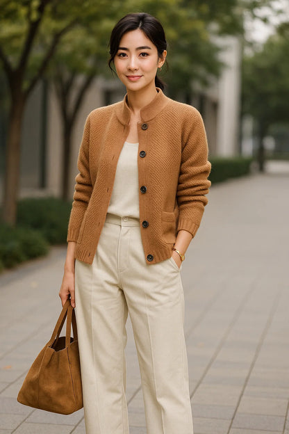 Cardigan Femme | Cachemire Doux Et Luxueux | Parfait Pour Le Bureau Et Les Journées Fraîches