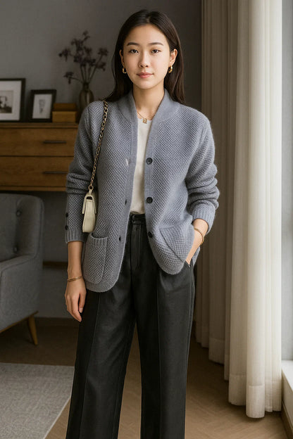 Cardigan Femme | Cachemire Doux Et Luxueux | Parfait Pour Le Bureau Et Les Journées Fraîches
