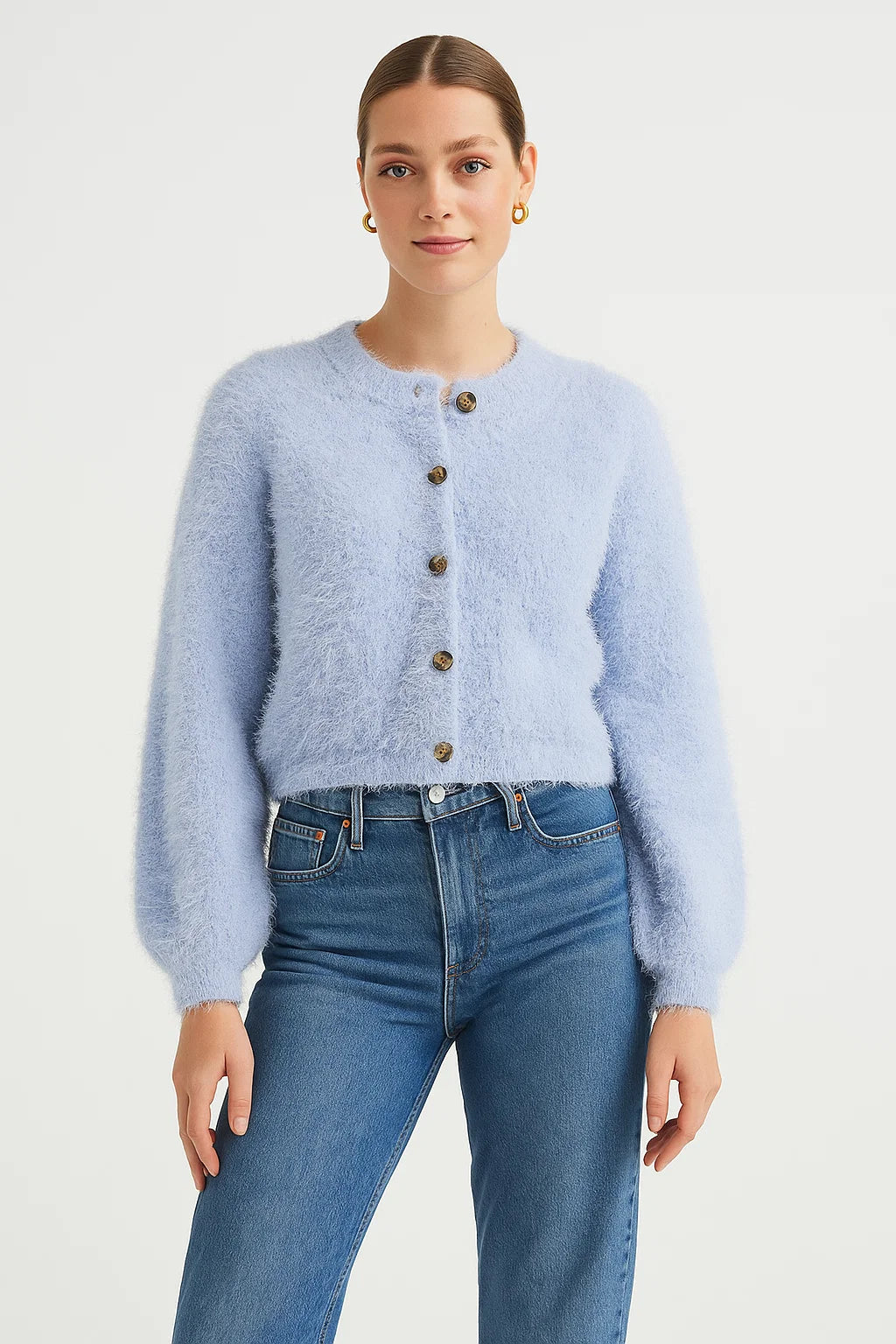 Cardigan Femme | Maille Bouclette | Boutonné | Doux Et Tendance | Parfait Pour La Mi-Saison