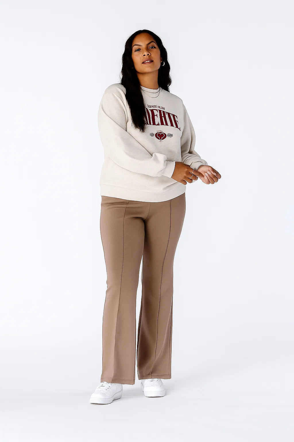 Sweatshirt Femme | Mélange Coton & Polyester | Col Rond | Confort Décontracté | Style Casual Sportif