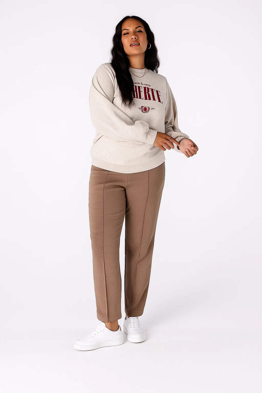 Sweatshirt Femme | Mélange Coton & Polyester | Col Rond | Confort Décontracté | Style Casual Sportif