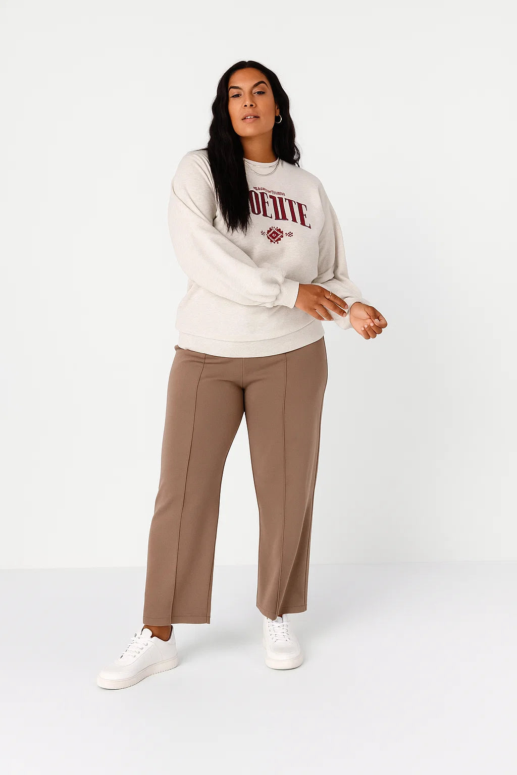 Sweatshirt Femme | Mélange Coton & Polyester | Col Rond | Confort Décontracté | Style Casual Sportif