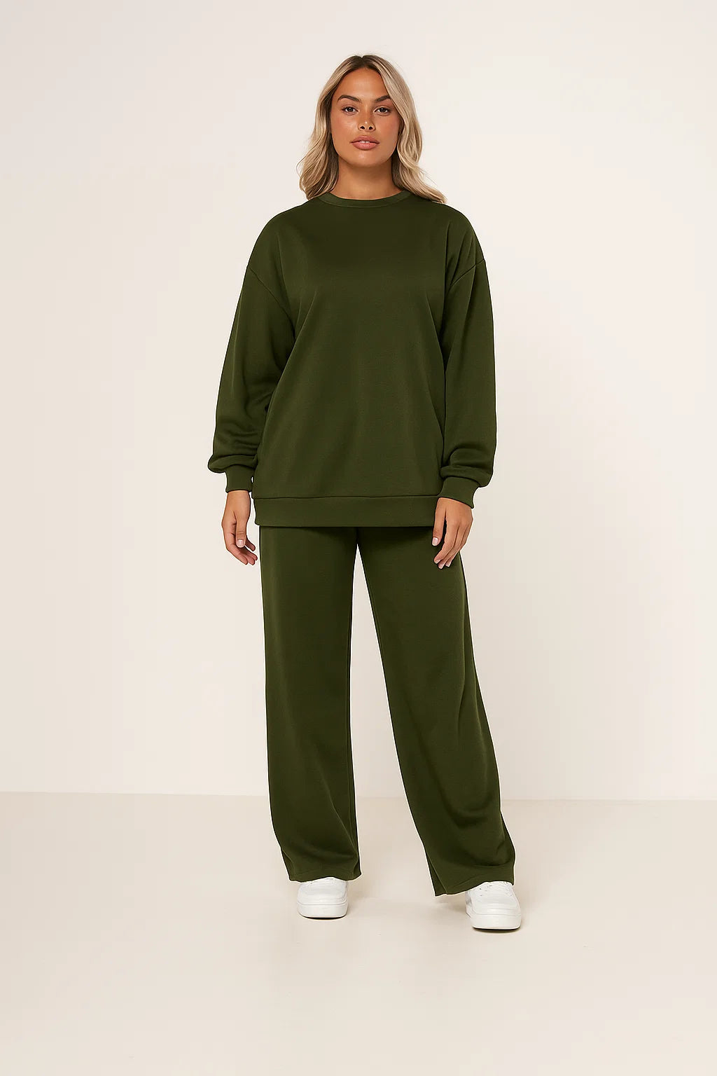 Ensemble Femme Décontracté | Sweat Oversize & Pantalon Large | Confort Coton & Polyester